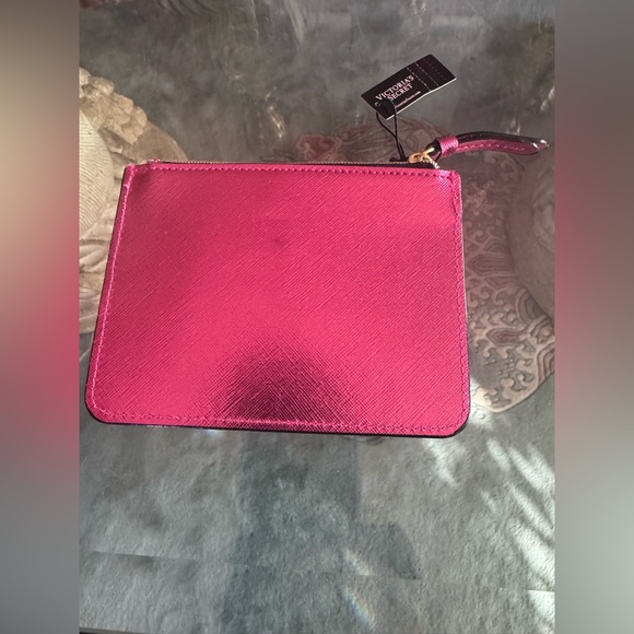 2 Victorias Secret  Sparkle Zip Card Case Wallet - Picture 4 of 7